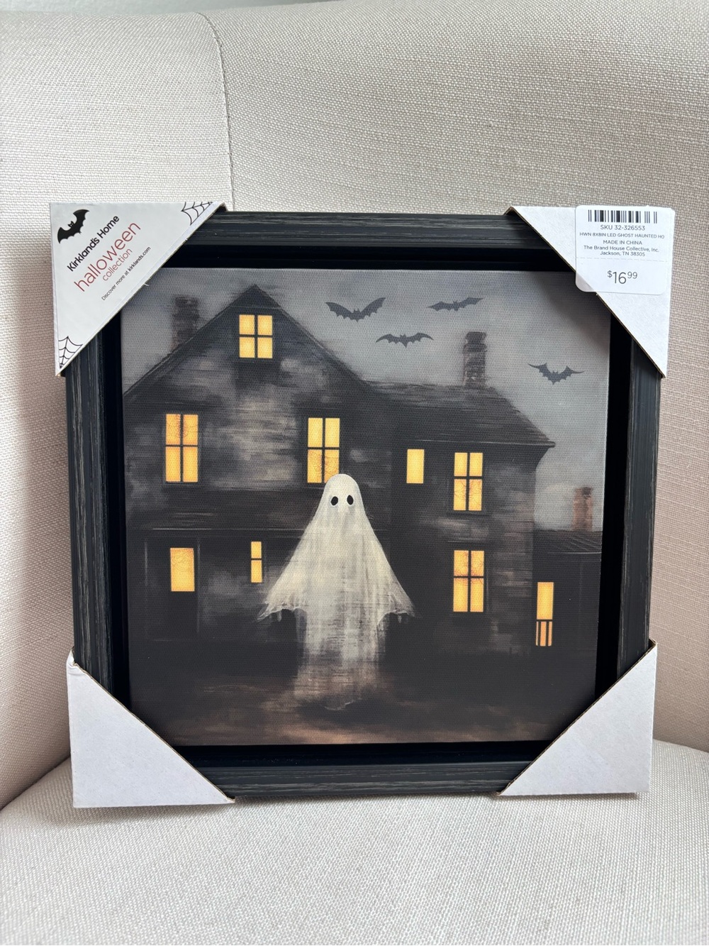 Kirkland's Home Halloween LED Ghost Haunted House Wall Art
